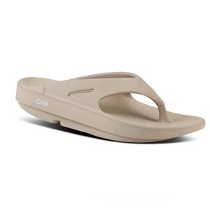 Oofos Original Recovery Sandal in Tan/ Taupe Size 14